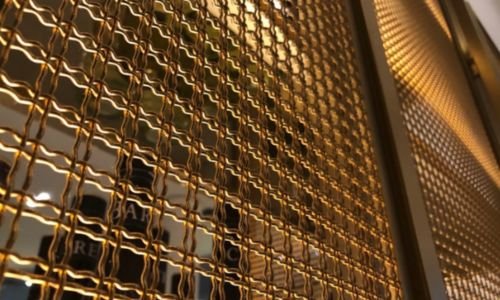 Double crimped wire mesh For Decorative Panelling